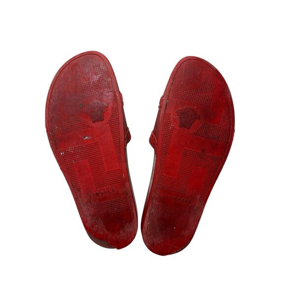 Versace Men’s Palazzo Medusa Logo Pool Slides Sandals Red US 10 PLEASE READ main image 7